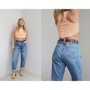 1980's Vintage Levi's 505 USA Made Jeans Women's LG XL 35" 36" Waist Men's MD LG